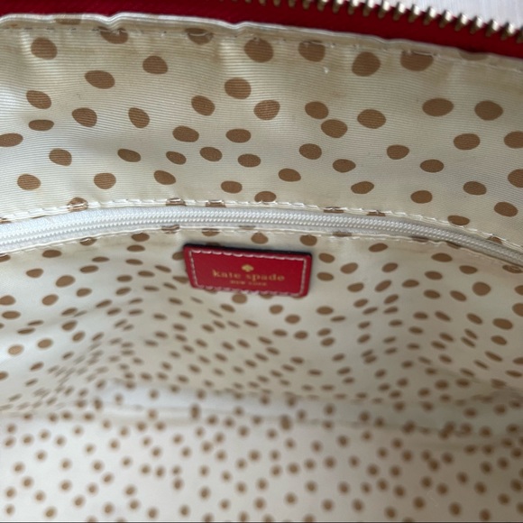 Kate Spade - Women’s - Deep Red Structured Bowler Handbag - Picture 10 of 13